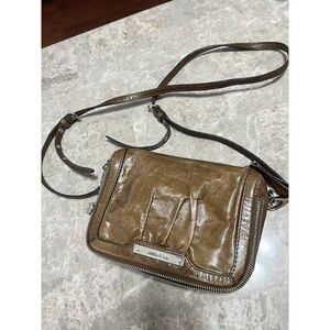 BIMBA Y LOLA Small Crossbody COWHIDE Brown Leather Bag